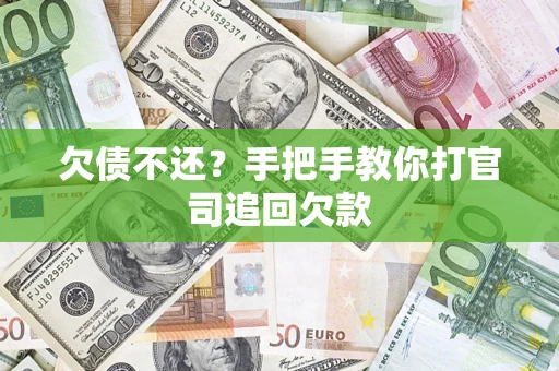 武汉欠债不还？手把手教你打官司追回欠款