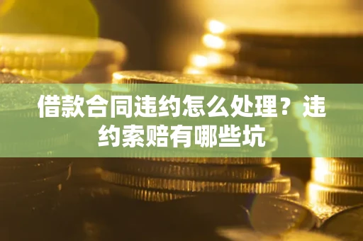 武汉借款合同违约怎么处理？违约索赔有哪些坑
