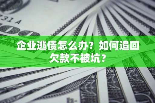 武汉企业逃债怎么办？如何追回欠款不被坑？